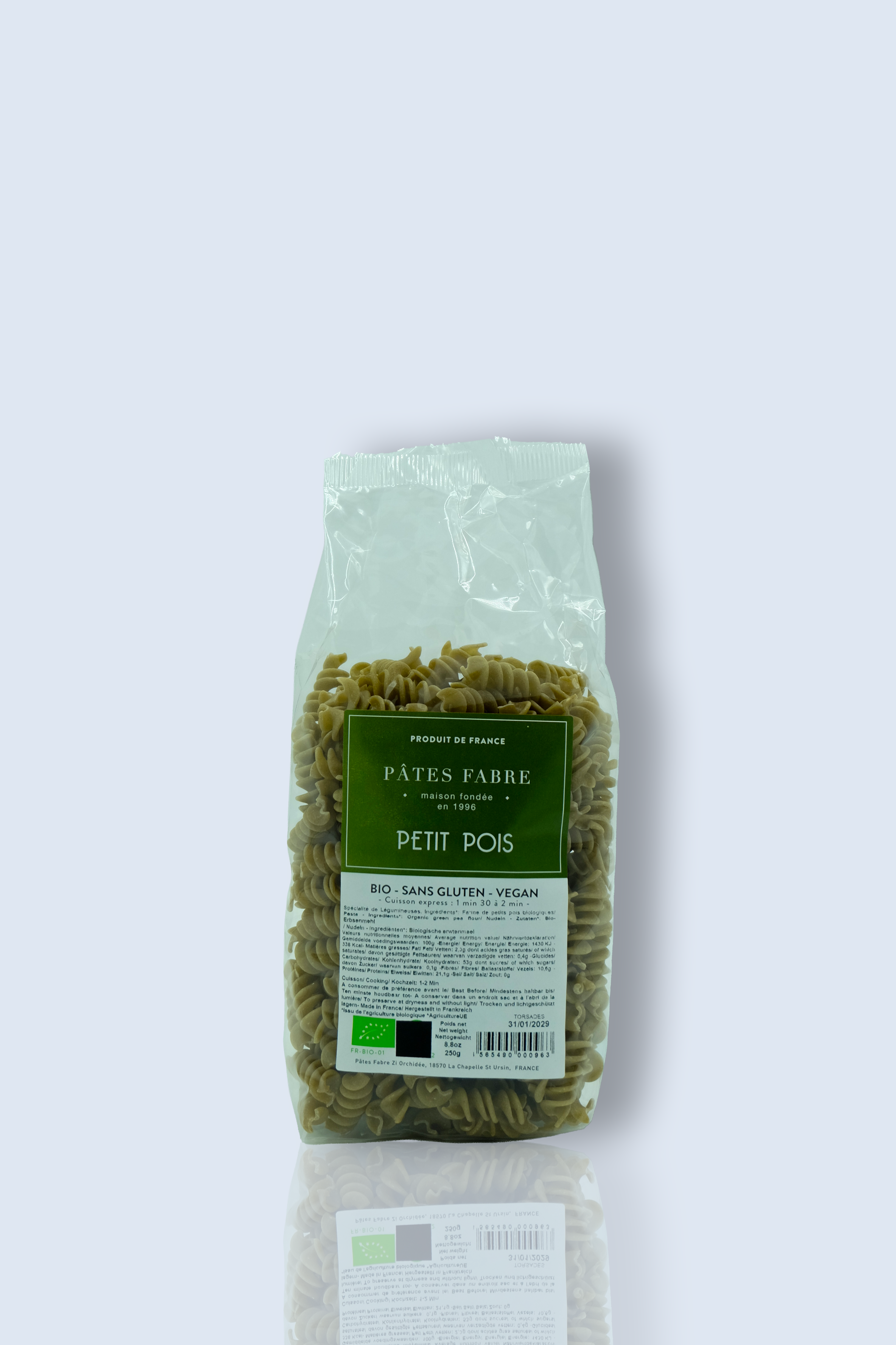 Pâtes BIO - Torsade 100% Petit Pois