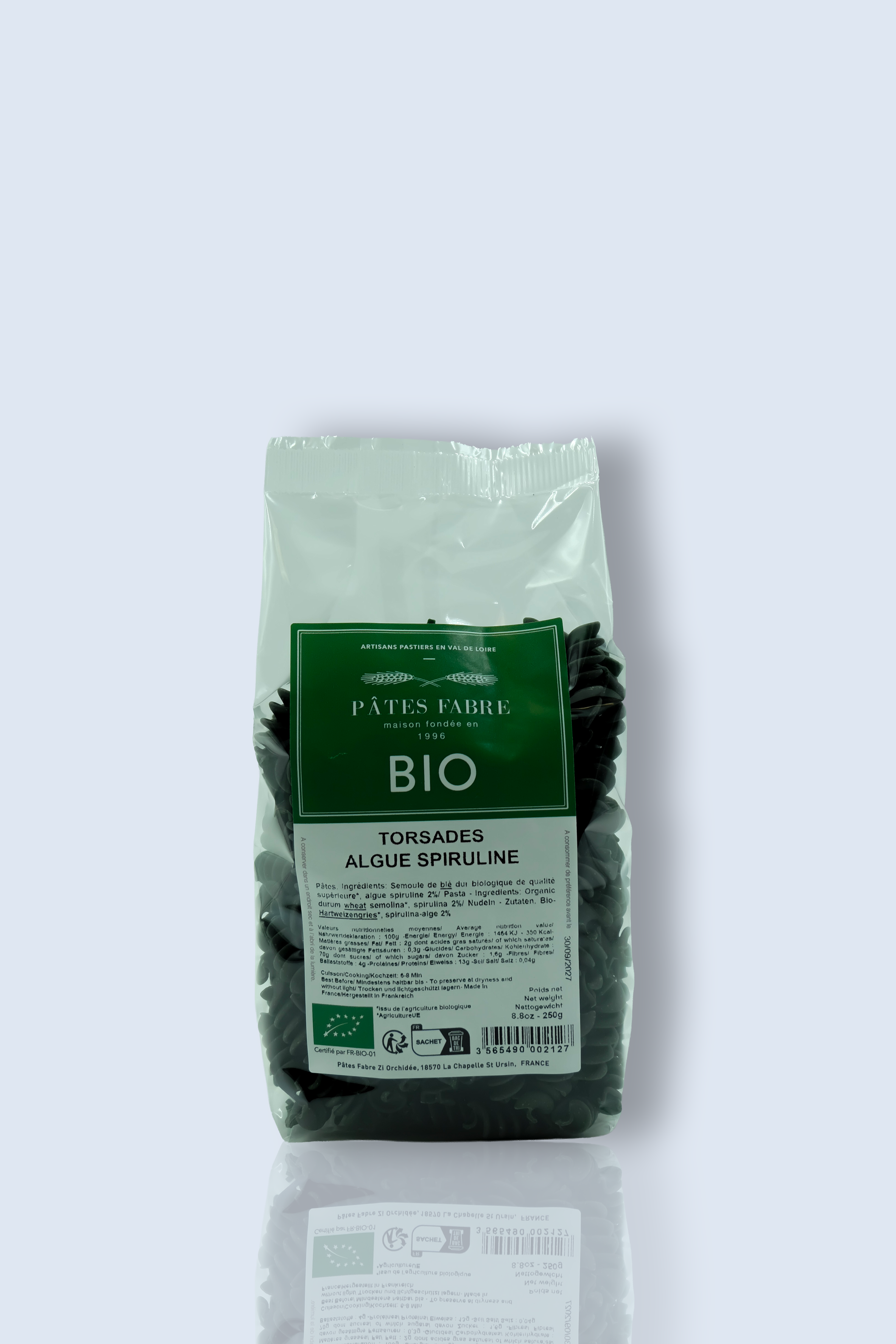 Pâtes BIO - Torsade à l'Algue Spiruline